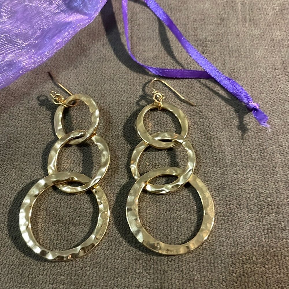Gold ring earrings